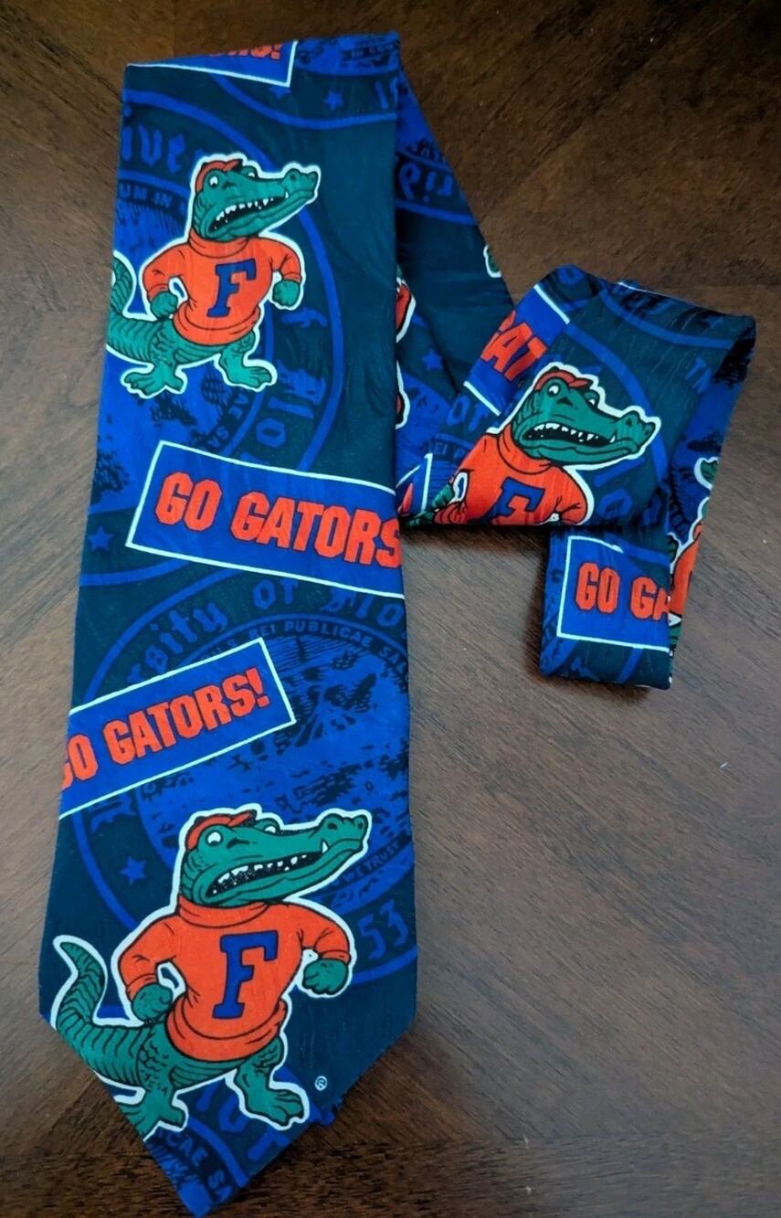 Vintage Men's RM Sport Licensed Collegiate Florida Gators 100% Silk Tie